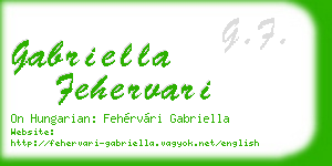 gabriella fehervari business card