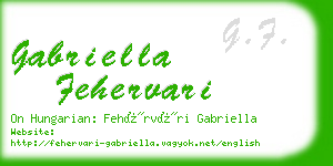 gabriella fehervari business card